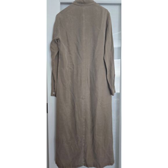 Vintage AKS Amy K Su for Nordstrom Long Sleeve Shirt Dress with Pants Set Taupe - Picture 4 of 15